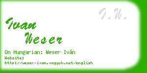ivan weser business card